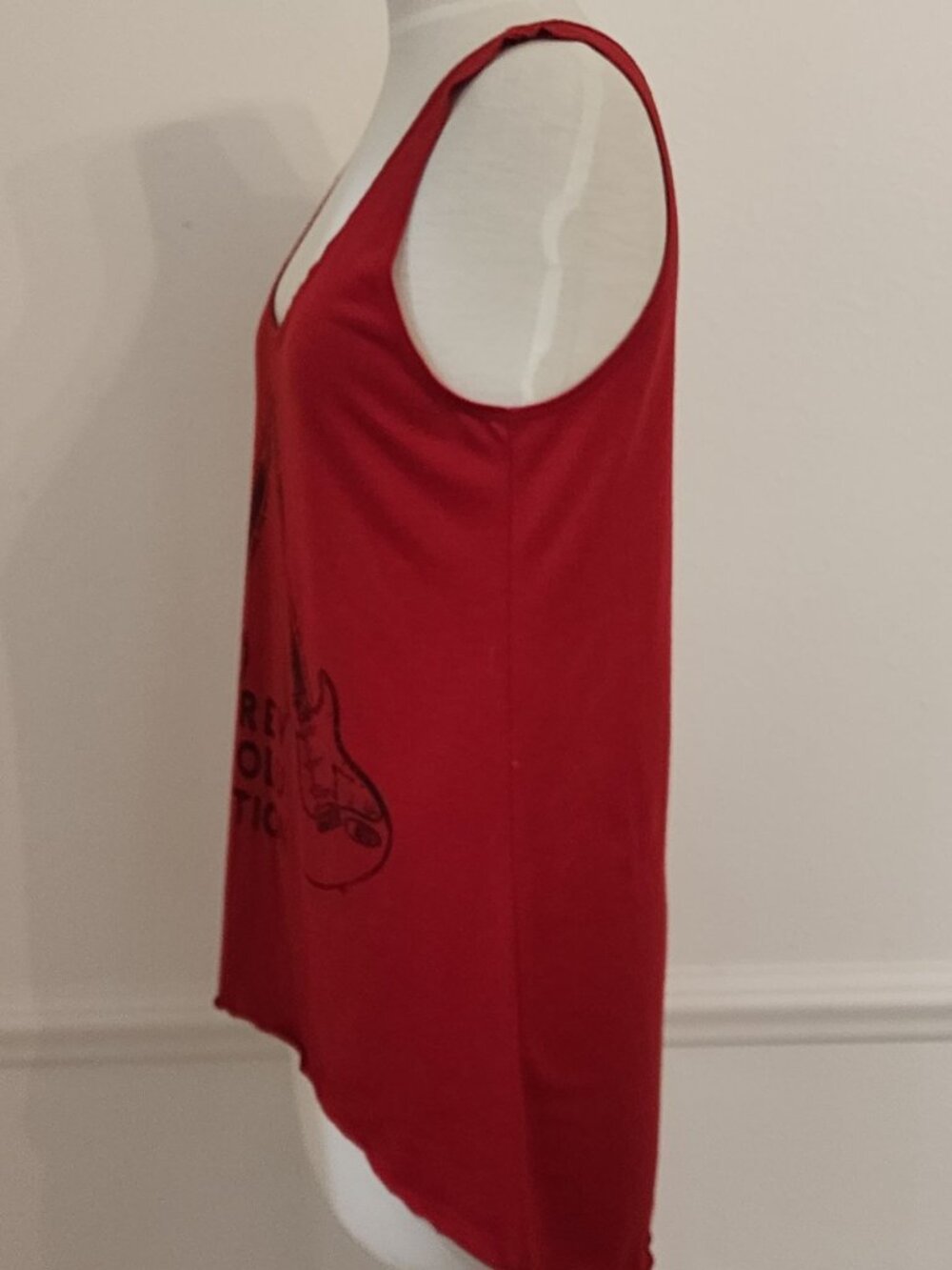 Revolution Tank Top Guitar Medium Red Rock Music Sleeveless Lords Of Liverpool - Picture 6 of 6